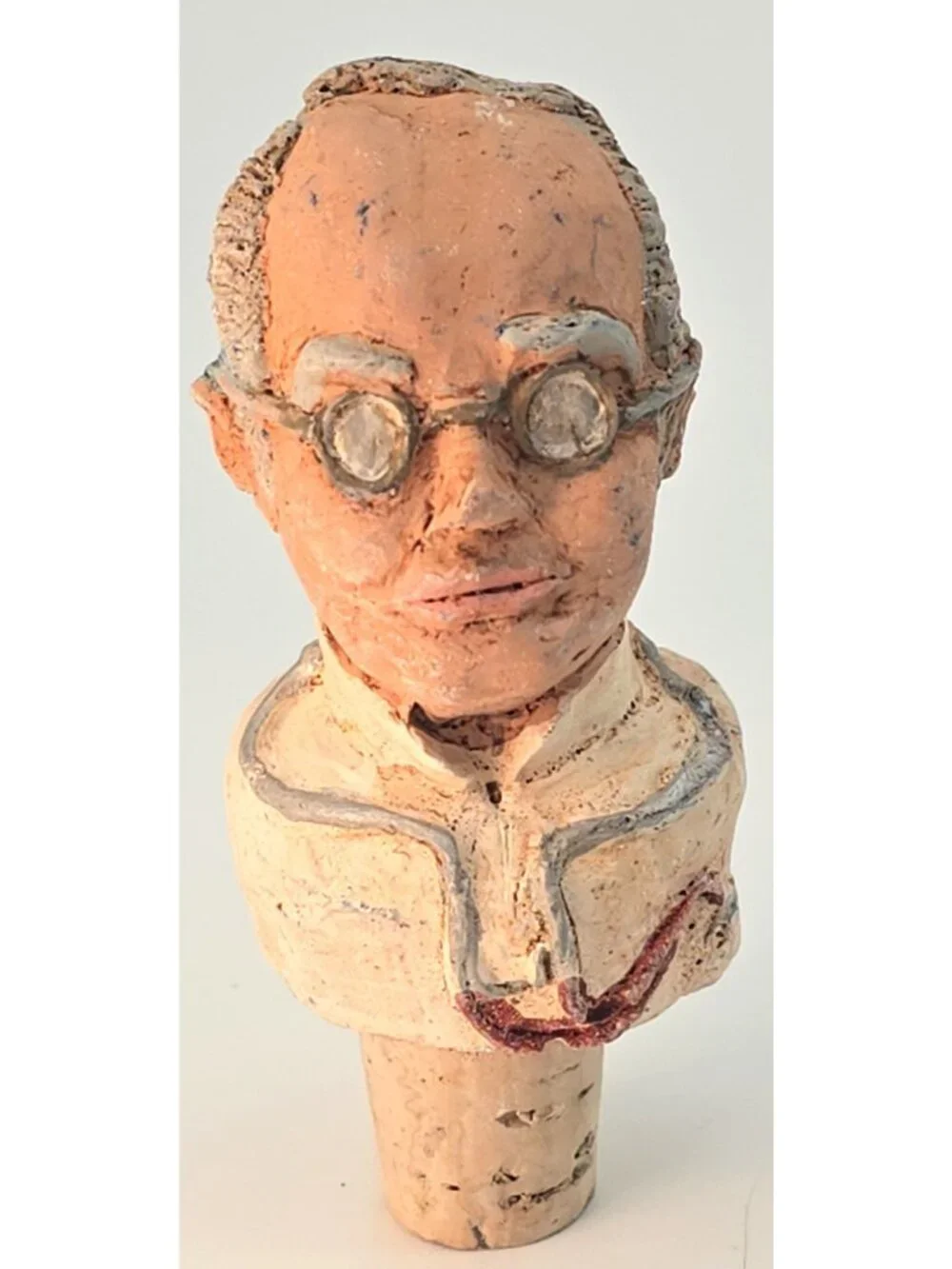 Vintage Bottle Stopper 3D Physician Doctor Folk Art Signed Dated Numbered